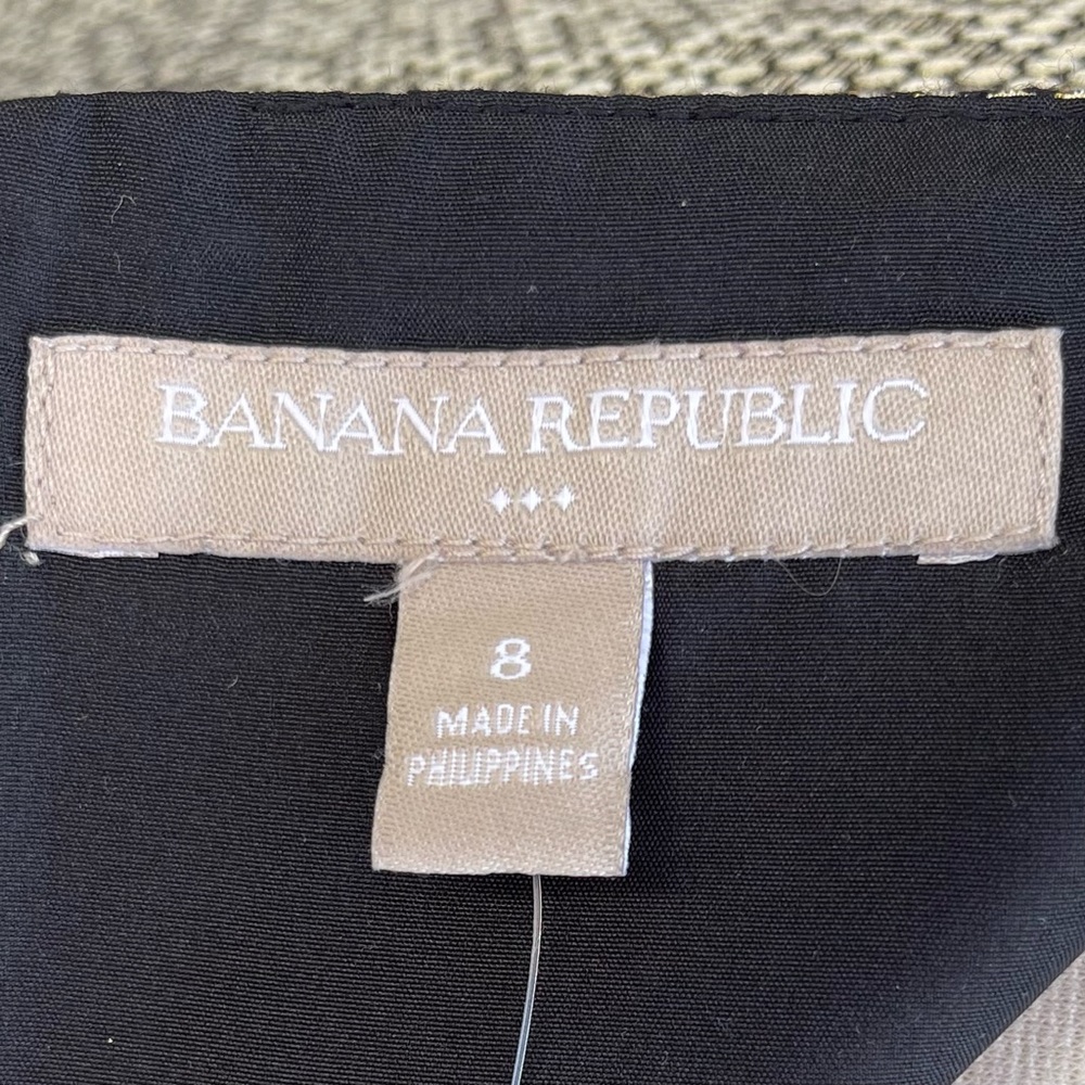 NWT BANANA REPUBLIC ~ Fabulous Gold Metallic Honeycomb Mini Skirt ~ Size 8 - Picture 5 of 8